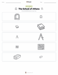 The School of Athens printable worksheet preview