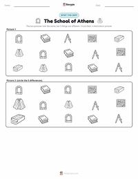 The School of Athens printable worksheet preview