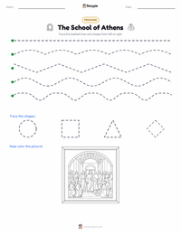 The School of Athens printable worksheet preview