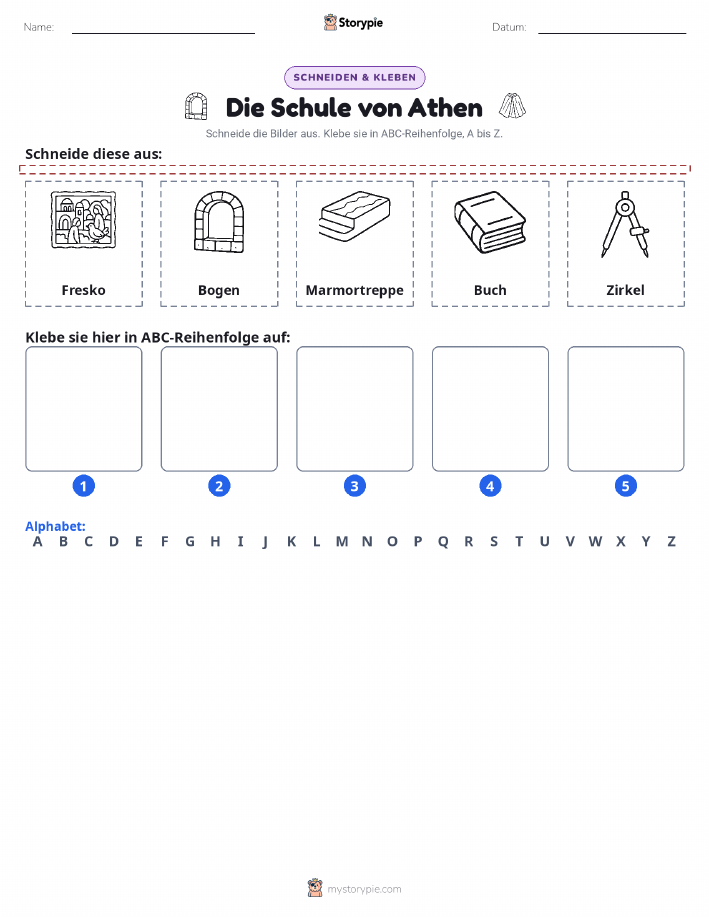 Schneiden & Einfügen Alphabet