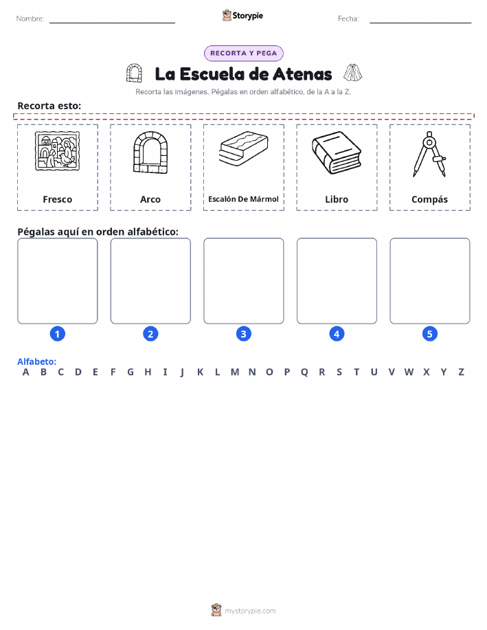 Cortar y Pegar el Alfabeto