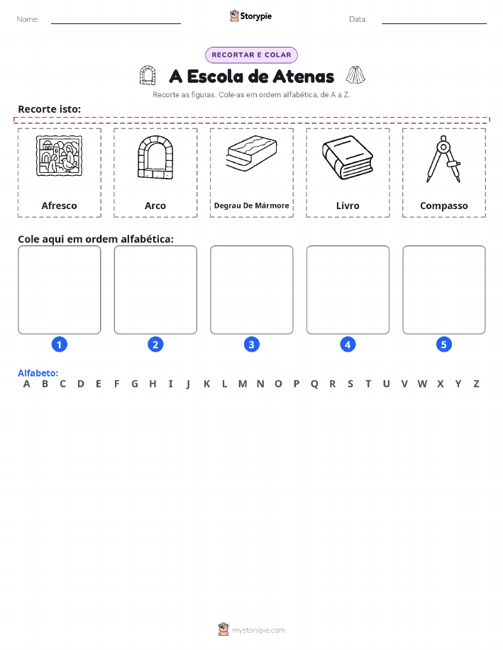 Recortar & Colar Alfabeto