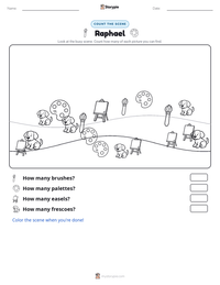 Raphael printable worksheet preview