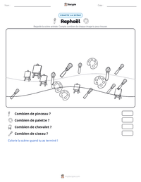 Aperçu de la feuille de travail imprimable Raphaël