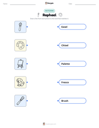Raphael printable worksheet preview