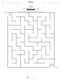 Raphael printable worksheet preview