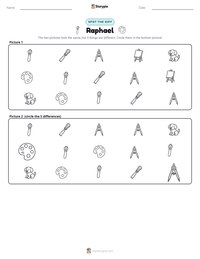 Raphael printable worksheet preview