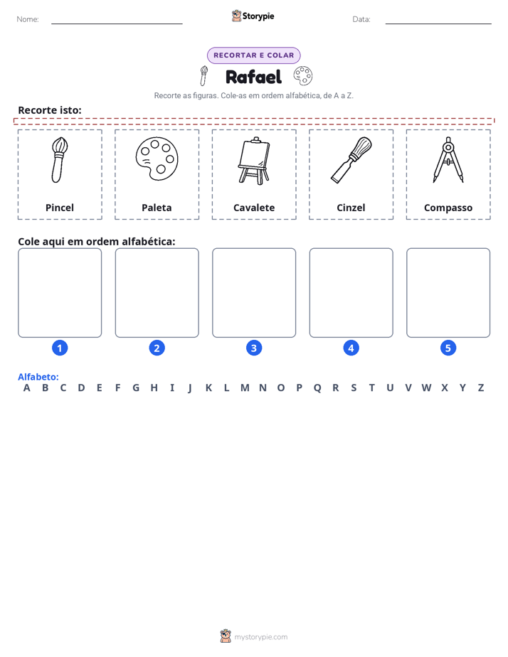 Recortar & Colar Alfabeto