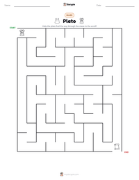 Plato printable worksheet preview