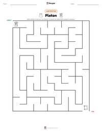 Aperçu de la feuille de travail imprimable Platon