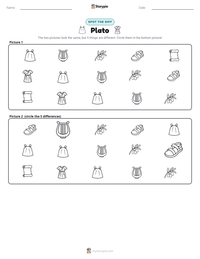 Plato printable worksheet preview