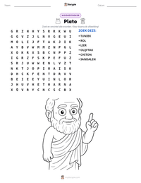 Plato afdrukbare werkblad voorbeeld
