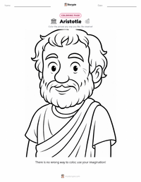 Aristotle coloring page for kids