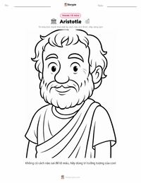 Trang tô màu Aristotle cho trẻ em