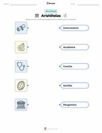 Hoja de trabajo imprimible de Aristóteles para niños