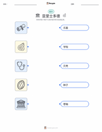 亚里士多德 可打印工作表，适合儿童