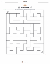 Aristotle printable worksheet preview