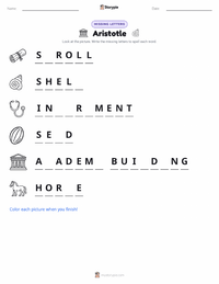 Aristotle printable worksheet preview