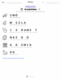 Podgląd drukowalnego arkusza ćwiczeń Arystoteles