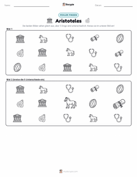 Aristoteles druckbare Arbeitsblatt Vorschau
