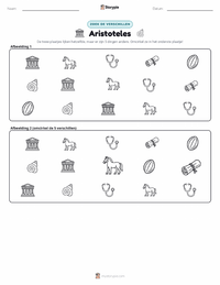 Aristoteles afdrukbare werkblad voorbeeld