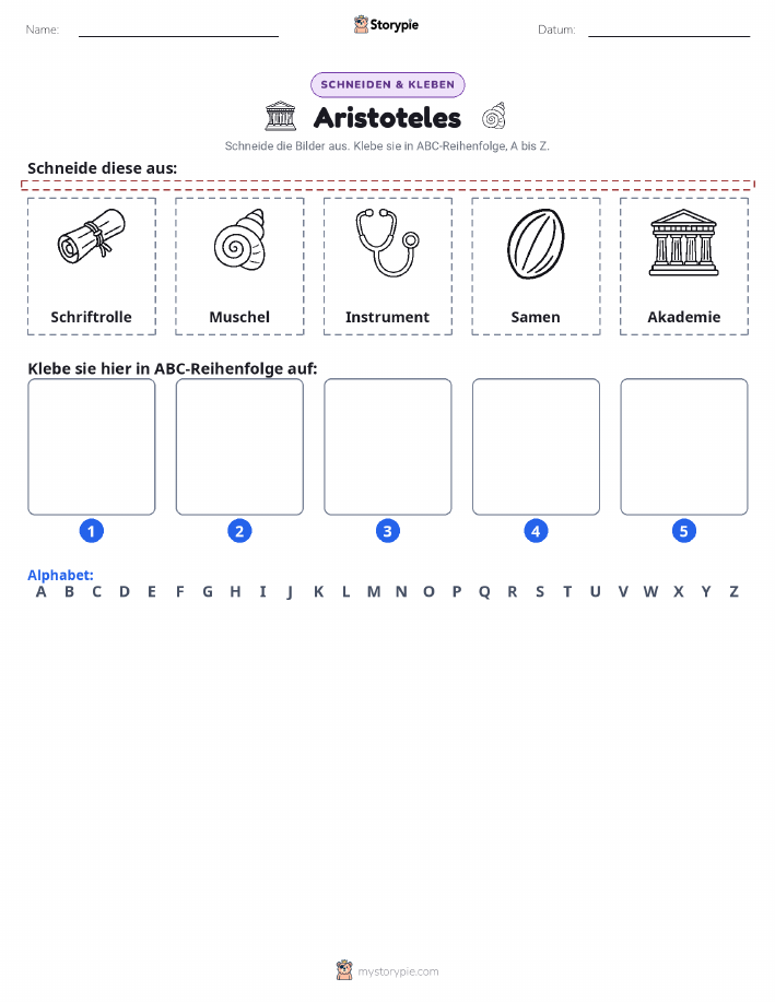 Schneiden & Einfügen Alphabet