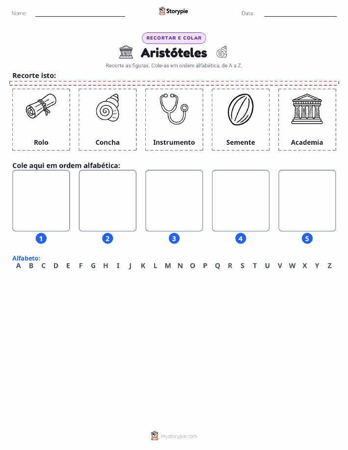 Recortar & Colar Alfabeto