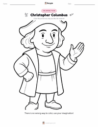 Christopher Columbus coloring page for kids