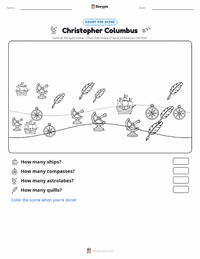 Christopher Columbus printable worksheet preview