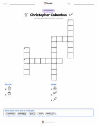 Christopher Columbus printable worksheet preview