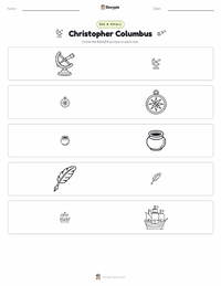 Christopher Columbus printable worksheet preview