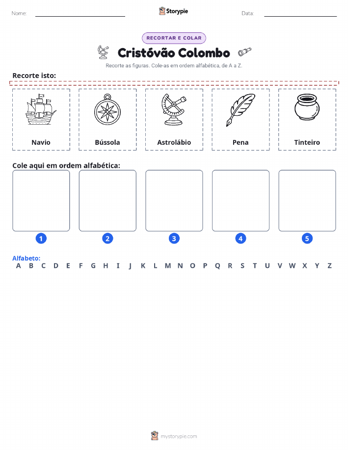 Recortar & Colar Alfabeto