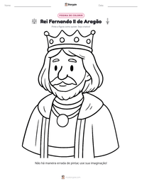 Prévia da folha de atividades imprimível Rei Fernando II de Aragão