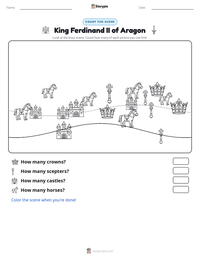 King Ferdinand II of Aragon printable worksheet preview