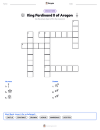King Ferdinand II of Aragon printable worksheet preview