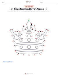 König Ferdinand II. von Aragon druckbare Arbeitsblatt Vorschau