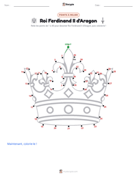 Aperçu de la feuille de travail imprimable Roi Ferdinand II d'Aragon
