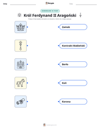 Podgląd drukowalnego arkusza ćwiczeń Król Ferdynand II Aragoński
