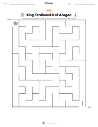 King Ferdinand II of Aragon printable worksheet preview