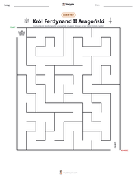 Podgląd drukowalnego arkusza ćwiczeń Król Ferdynand II Aragoński