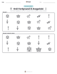 Podgląd drukowalnego arkusza ćwiczeń Król Ferdynand II Aragoński