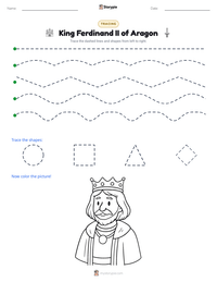 King Ferdinand II of Aragon printable worksheet preview