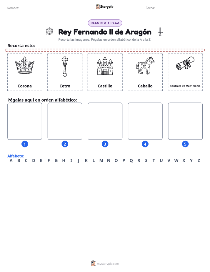Cortar y Pegar el Alfabeto