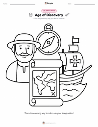 Age of Discovery coloring page for kids