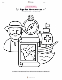 Page de coloriage Âge des découvertes pour les enfants