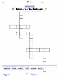 Zeitalter der Entdeckungen druckbare Arbeitsblatt Vorschau