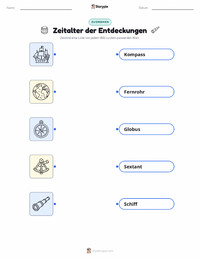 Zeitalter der Entdeckungen druckbare Arbeitsblatt für Kinder