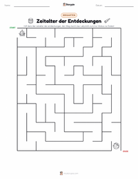 Zeitalter der Entdeckungen druckbare Arbeitsblatt Vorschau
