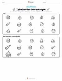 Zeitalter der Entdeckungen druckbare Arbeitsblatt Vorschau