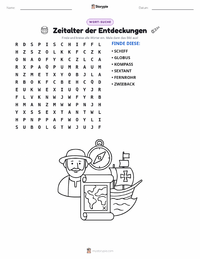 Zeitalter der Entdeckungen druckbare Arbeitsblatt Vorschau